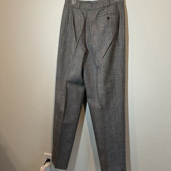 VTG Giorgio Houndstooth Plaid Wool Double Breasted Hi Waist Pants Suit Large 90s - Picture 8 of 16